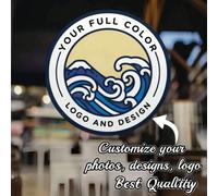 Adesivo personalizzato a colori pieni, 1 pezzo, decalcomania personalizzata con testo, immagine e logo, adesivo impermeabile per auto, casa, azienda, finestra, porta, parete, bicicletta, barca Rettang
