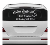 Adesivo Personalizzato Per Finestrino Auto, Decalcomania Fai Da Te Per Matrimoni, Adesivo In Vinile Personalizzato Con I Nomi Degli Sposi E La Data Del Matrimonio, Decorazione Per Feste