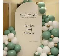 Adesivo Personalizzato Per Tabellone Di Benvenuto Al Matrimonio, Adesivo Personalizzato Con I Nomi Degli Sposi E La Data Del Matrimonio Per Il Saluto Agli Ospiti, Decorazione Per La Cerimonia