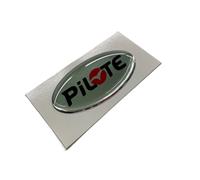 Adesivo PILOTA, adesivo per roulotte PILOTA, colore cromato 63 x 33 mm, gel...