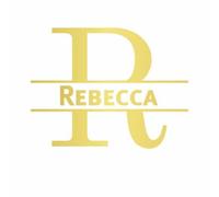 Adesivo Porta Con Nome - Rebecca - Oro