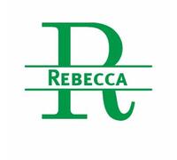 Adesivo Porta Con Nome - Rebecca - Verde
