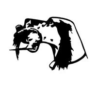 Adesivo prespaziato cane razza Setter Inglese con beccaccia adatto per auto moto pc camper