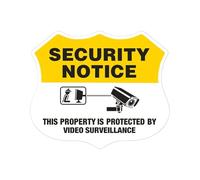 Adesivo privato di videosorveglianza, Pannello di allarme di proprietà 3.27 -Inch - Pannello di avviso di sicurezza rigido per la sicurezza della proprietà privata