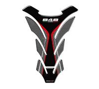 Adesivo Proteggi Serbatoio Benzina Con Decalcomania 3D Effetto Carbonio Per Ducati 848 EVO(ROSSO)