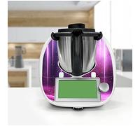 Adesivo protettivo decorativo compatibile con robot da cucina Bimby TM6, accessorio da cucina, impermeabile, autoadesivo RX042 (07 raggi laser)