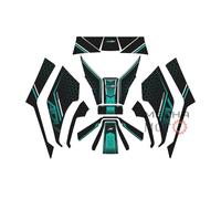 Adesivo Protettivo Per Serbatoio Moto Decalcomania Gas Ginocchio Blu Ciano B Kit