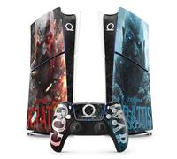 Adesivo PS 5 SLIM Kratos, adesivo da gioco per PS 5, console e controller, digitale edizione SLIM, skin Kratos (1 controller)