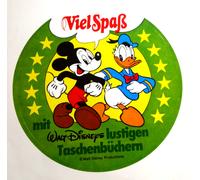 Adesivo Pubblicità Walt Disney Divertente Taschenbücher Micky Maus Paperino 80er