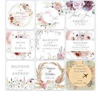 Adesivo quadrato personalizzato for matrimonio, adesivi personalizzati for matrimonio, adesivo personalizzabile for matrimonio, adesivi di benvenuto 100 pezzi