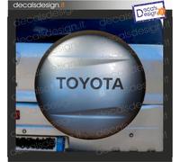 Adesivo replica ruota scorta copriruota toyota rav 4 grigio metallizzato scuro