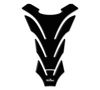 Resin Bike Adesivi Moto Compatibile con Serbatoio Moto. Protezione Paraserbatoio da Urti e Graffi. Adesivo 3D Resinato 14x20 cm Versione Universale - Nero