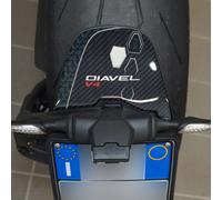 Adesivo resinato 3D Protezione Targa moto compatibile con Ducati Diavel v4 2023