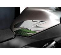 ADESIVO RESINATO EFFETTO 3D, PER MOTO COMPATIBILE CON KAWASAKI Z650 (Pearl Blizzard White - Metallic Spark Black, Protezioni Laterali)