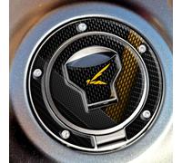 ADESIVO RESINATO PROTEZIONE TAPPO SERBATOIO EFFETTO 3D, PER MOTO COMPATIBILE CON HONDA HORNET CB750 2023 (Mat Goldfinch Yellow)