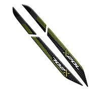 ADESIVO RESINATO PROTEZIONI MANIGLIE EFFETTO 3D, PER MOTO COMPATIBILE CON BENELLI TRK 702 X (GIALLO FLUO/NERO)