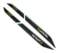 ADESIVO RESINATO PROTEZIONI MANIGLIE EFFETTO 3D, PER MOTO COMPATIBILE CON BENELLI TRK 702 X (VERDE/GIALLO FLUO)