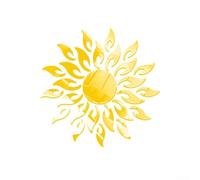 Adesivo riflettente da parete con girasole per migliorare la luce e l'illusione di espansione della stanza in ambienti compatti (oro)