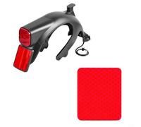 Adesivo riflettente per parafango posteriore per scooter elettrico NINEBOT Max G2 F2 PET resistente alle intemperie ad alta visibilità argento giallo verde blu (rosso)