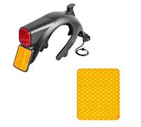 Adesivo riflettente per targa posteriore per scooter elettrico Ninebot Max G2/F2 per parafango, alta visibilità, argento (giallo)