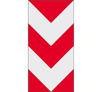 adesivo rifrangente cm 40x20 fasce bianco rosse (classe 1 - 7 anni)
