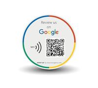 Adesivo riutilizzabile per Google Recensioni - 1 Sticker - Adesivo QR & Tap - Recensiscici per Google - iPhone&Android - Aumenta le tue Recensioni - Configurazione a casa | MESSAGENES