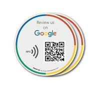 Adesivo riutilizzabile per recensioni di Google - Confezione da 2 adesivi - QR & Tap NFC Sticker - Recensione su Google Tap Sticker - iPhone & Android - Boost My Reviews Sticker - Set Up at Home | by