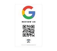 Adesivo Riutilizzabile per Recensioni Google - 1 Adesivo QR e Tap NFC - Recensisci su Google Tap Sticker - iPhone e Android - Aumenta le mie Recensioni - Configurazione a Casa | MESSAGENES