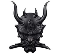 Adesivo Samurai giapponese 3D Metal Ghost Fangs Warrior per Car Styling
