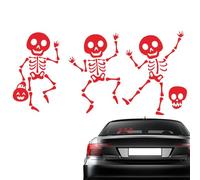 Adesivo scheletro ballo,Adesivo teschio di Halloween per auto - Dancing Skeleton Paraurti Laptop Finestra Auto Camion Decalcomanie per camion, finestra, paraurti, computer porta