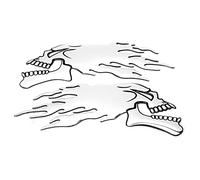 Adesivo Serbatoio Carburante Moto, 2 Pezzi Adesivo Serbatoio Carburante Moto 3D Decorazioni Decalcomania Teschio Fiamma Universale per Moto (A (argento))