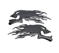 Adesivo Serbatoio Moto Teschio Adesivi Moto Serbatoio Serbatoio Teschio 2PCS Adesivo Serbatoio Carburante 3D Decorazioni Decalcomanie Teschio Fiamma Universale per Moto(B)