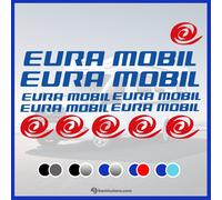 Adesivo set loghi “Eura Mobil Logo” per camper caravan roulotte e barche