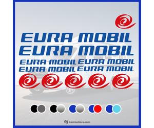Adesivo set loghi “Eura Mobil Logo” per camper caravan roulotte e barche