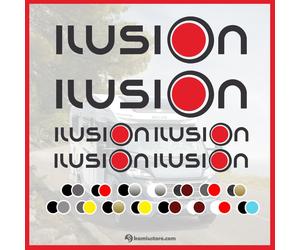 Adesivo set loghi “Ilusion Logo” per camper caravan roulotte e barche