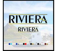 Adesivo set loghi “RIVIERA” per camper caravan roulotte e barche