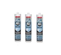 Adesivo sigillante Soudal Fix ALL Crystal trasparente 290ml 3 Pezzi