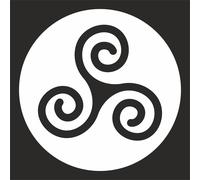 Adesivo Simbolo Celtico Triscele 30-55cm - Vinile Prespaziato Camper Van Parete