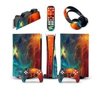 Adesivo Skin 11935 Per PS5 Console Disc Edition & Digital Sticker Vinyl Decal Cover Per Ps5 Controller & Charging Station & Headset & Media Remote Decalcomania Per Cover(Disc Version)