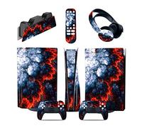 Adesivo Skin 82603 Per PS5 Console Disc Edition & Digital Sticker Vinyl Decal Cover Per Ps5 Controller & Charging Station & Headset & Media Remote Decalcomania Per Cover(Disc Version)
