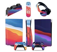 Adesivo Skin Per PS5 Console Disc Edition & Digital Sticker Vinyl Decal Cover Per Ps5 Controller & Charging Station & Headset & Media Remote 27485 Decalcomania Per Cover(Digital Edition)