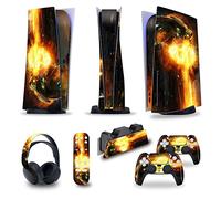 Adesivo Skin Per PS5 Console Disc Edition & Digital Sticker Vinyl Decal Cover Per Ps5 Controller & Charging Station & Headset & Media Remote 68387 Decalcomania Per Cover(Digital Edition)
