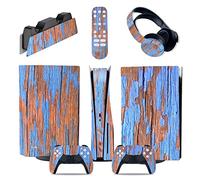 Adesivo Skin Per PS5 Console Disc Edition & Digital Sticker Vinyl Decal Cover Per Ps5 Controller & Charging Station & Headset & Media Remote 41265 Decalcomania Per Cover(Disc Version)