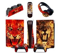 Adesivo Skin Per PS5 Console Disc Edition & Digital Sticker Vinyl Decal Cover Per Ps5 Controller & Charging Station & Headset & Media Remote 32553 Decalcomania Per Cover(Disc Version)