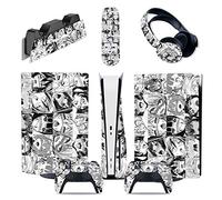Adesivo Skin Per PS5 Console Disc Edition & Digital Sticker Vinyl Decal Cover Per Ps5 Controller & Charging Station & Headset & Media Remote 30706 Decalcomania Per Cover(Disc Version)