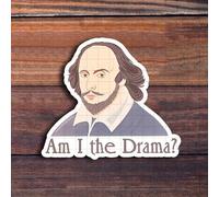 Adesivo "Sono io il dramma?" - Perfetto per computer portatile, quaderni, borracce, angoli per appassionati di teatro, spazi humor e decorazioni per influencer social. Ottimo per amanti del dramma, at