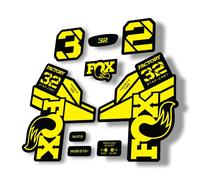 Adesivo sospensione decalcomanie forcella fabbrica FOX 32 Step Cast 2021 giallo