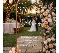 Adesivo Specchiato Personalizzato Con Nome E Data, Cartello Di Benvenuto Personalizzato Per Matrimoni, Addii Al Nubilato E Feste Di Fidanzamento, Adesivo In Vinile Per Le Decorazioni Del Ricevimento