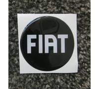 ADESIVO STICKER 3D 3M BADGE LOGO FIAT GRANDE PUNTO COFANO ANTERIORE NERO 72 MM