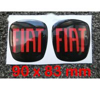 ADESIVO STICKER 3D BADGE FIAT DUCATO BAULE ANTERIORE POSTERIORE CARBONIO ROSSO